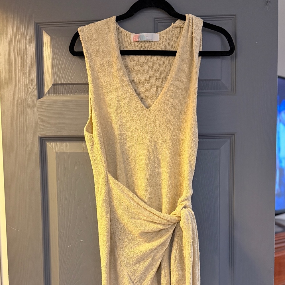 Free People Effortless V-Neck Tie-Front Sweater Dress